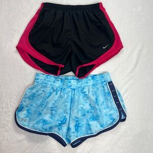 Under Armour & Nike Women’s Fitted Shorts Athletic Gym Running Blue Black Size M